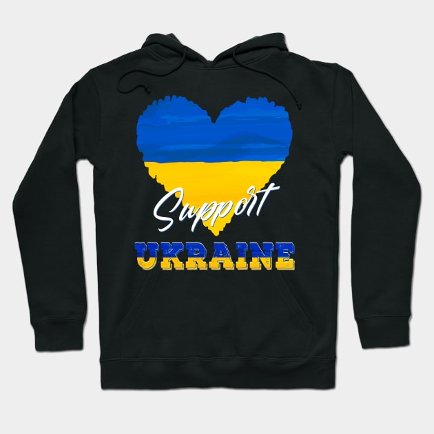 I Stand With Ukraine Support Ukraine Hoodie by Green Splash